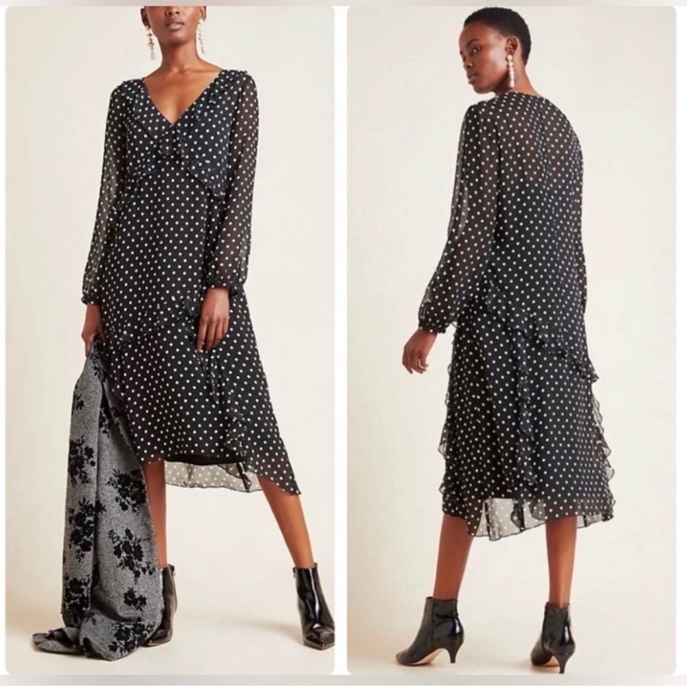 Anthropologie Sirena Ruffled Tunic Dress